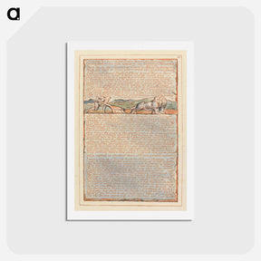 アートポストカード-Jerusalem, Plate 33, "Turning his back to the Divine Vision...." - ウィリアム ブレイク Postcard.