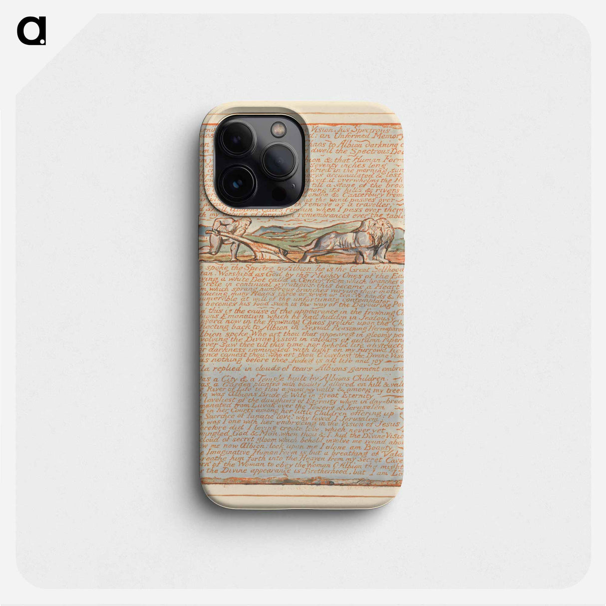 Jerusalem, Plate 33, "Turning his back to the Divine Vision...." - William Blake Phone Case.