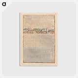 アートポストカード-Jerusalem, Plate 33, "Turning his back to the Divine Vision...." - ウィリアム ブレイク Postcard.