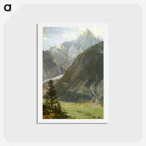 アートポストカード-Mountain Landscape - アルバート ビアスタット Postcard.
