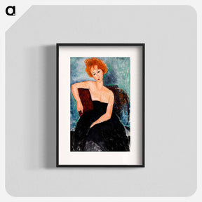 アートポスター-Redheaded Girl in Evening Dress
 - バーンズ・コレクション Poster.