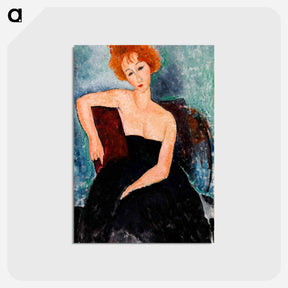 アートポストカード-Redheaded Girl in Evening Dress
 - バーンズ・コレクション Postcard.