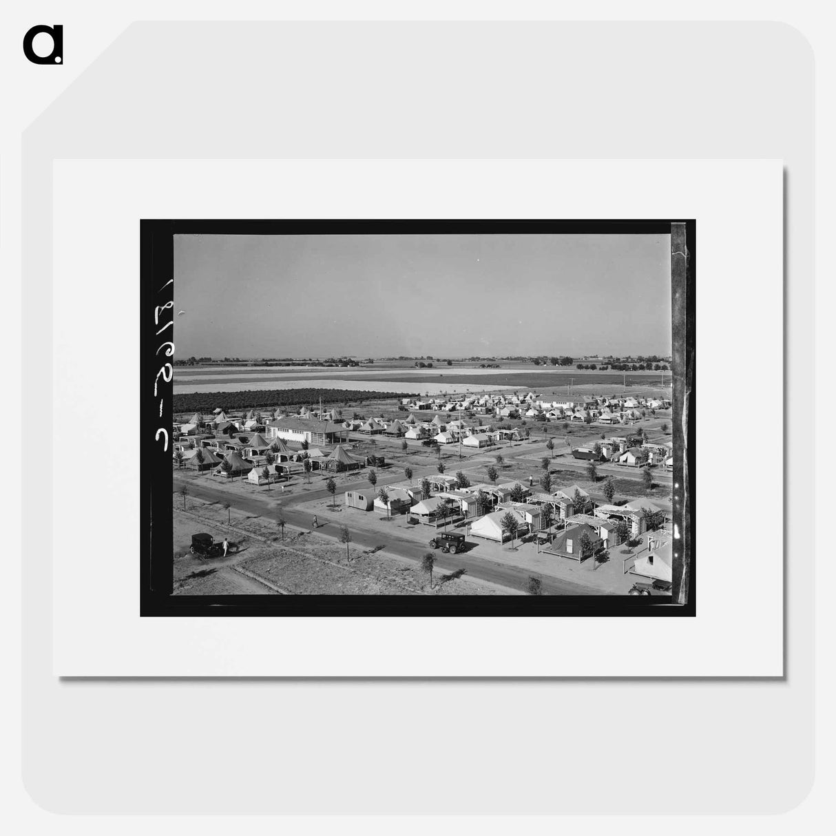 Farm Security Administration camp for migrant agricultural workers at Shafter, California by Dorothea Lange - ドロテア ラング Poster.