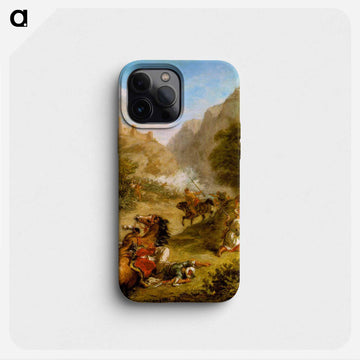 Arabs Skirmishing in the Mountains - ウジェーヌ ドラクロワ Phone Case.