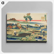 アートパネル-Hokusai's Poem - 葛飾 北斎 Canvas.