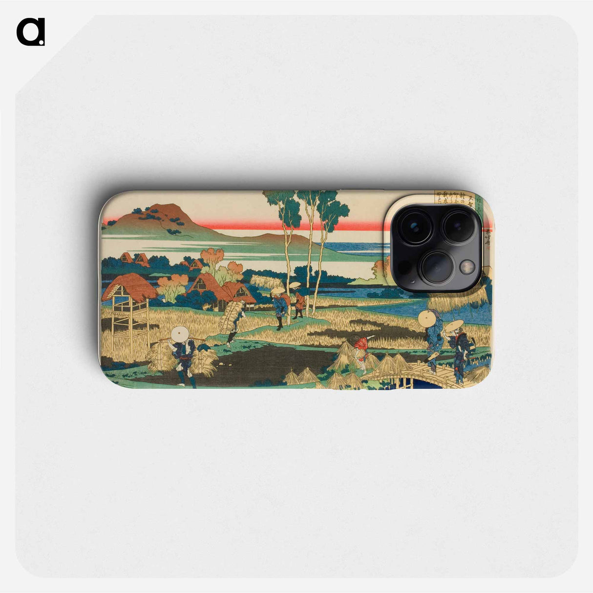 Hokusai's Poem - 葛飾 北斎 Phone Case.