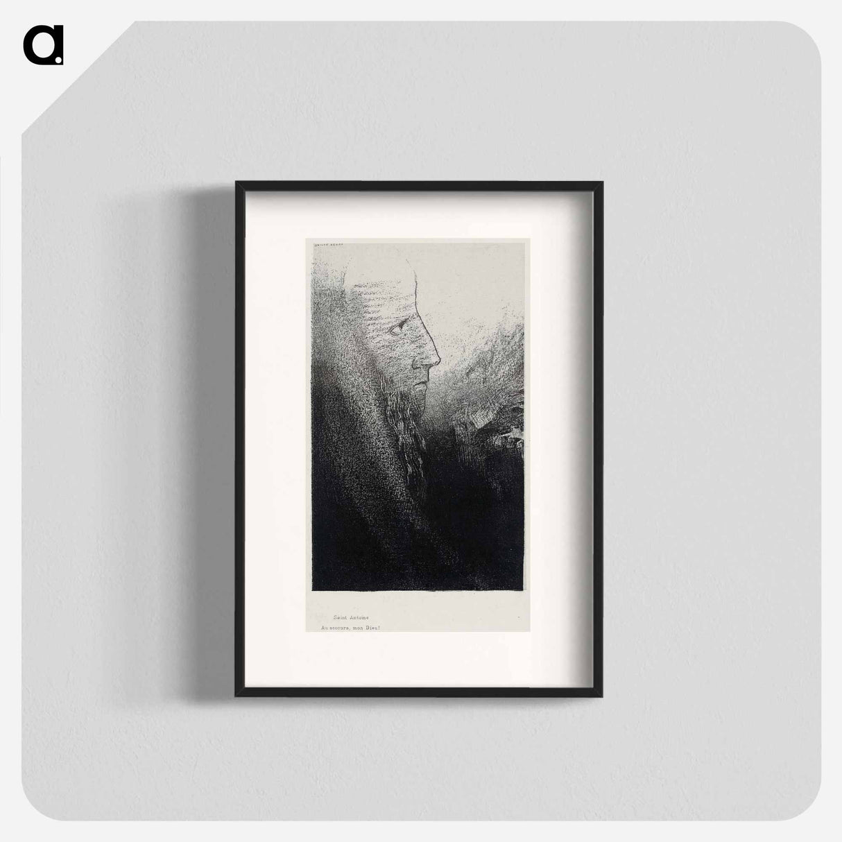 Saint Anthony: "Help Me, O My God!" - オディロン ルドン Poster.