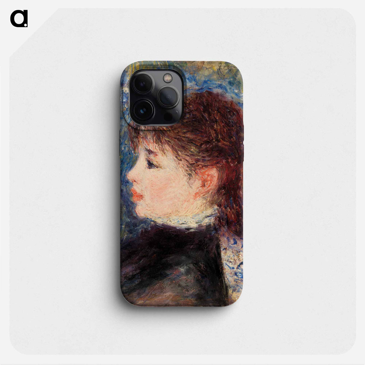 Young Woman with Rose - ピエール オーギュスト ルノワール Phone Case.