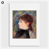 Young Woman with Rose - Pierre-Auguste Renoir Poster.