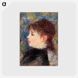 アートポストカード-Young Woman with Rose - ピエール オーギュスト ルノワール Postcard.