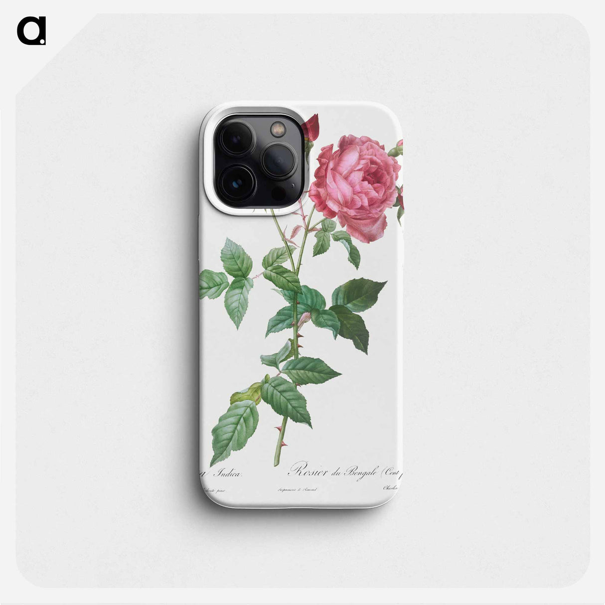 Provence Rose - Pierre Joseph Redouté Phone Case.