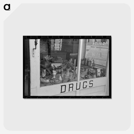 アートポストカード-Drugstore Window, Ray, North Dakota
 - ラッセル リー Postcard.