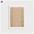 アートポストカード-Songs of Innocence and of Experience, Plate 3, "Introduction" - ウィリアム ブレイク Postcard.