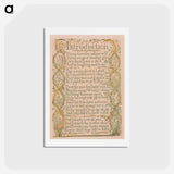 アートポストカード-Songs of Innocence and of Experience, Plate 3, "Introduction" - ウィリアム ブレイク Postcard.