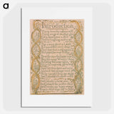 アートポスター-Songs of Innocence and of Experience, Plate 3, "Introduction" - ウィリアム ブレイク Poster.