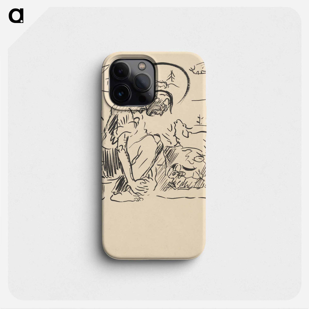 Huddled herdsman - アーノルド ピーター ワイズ クビンチャン Phone Case.