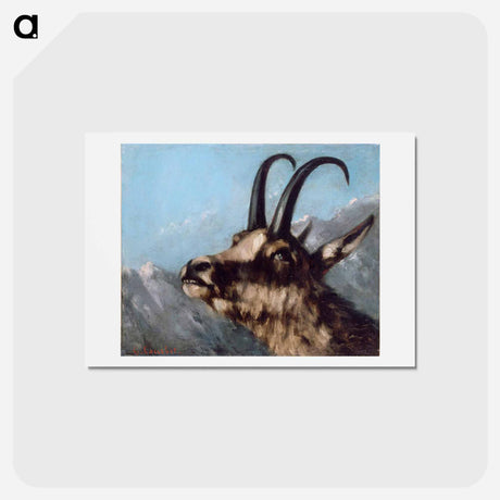 アートポストカード-Head of Gazelle - ギュスターヴ クールベ Postcard.