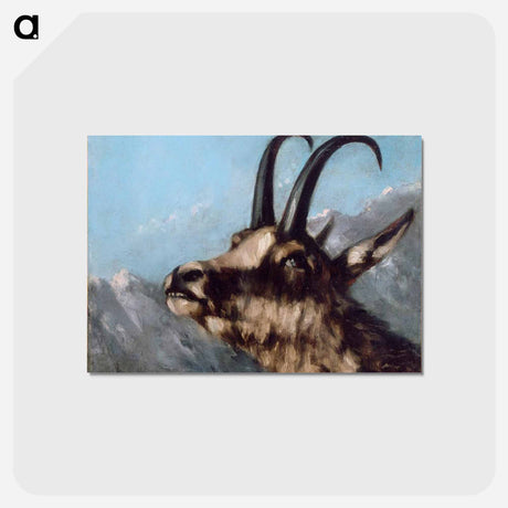 アートポストカード-Head of Gazelle - ギュスターヴ クールベ Postcard.