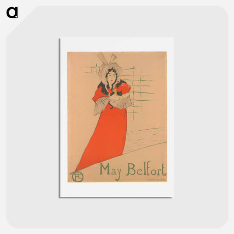 アートポストカード-May Belfort - アンリ ド トゥールーズ ロートレック Postcard.