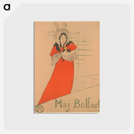 アートポストカード-May Belfort - アンリ ド トゥールーズ ロートレック Postcard.