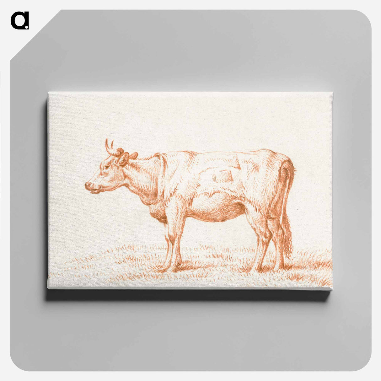 アートパネル-Standing cow - ジャン ベルナール Canvas.