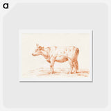 アートポストカード-Standing cow - ジャン ベルナール Postcard.