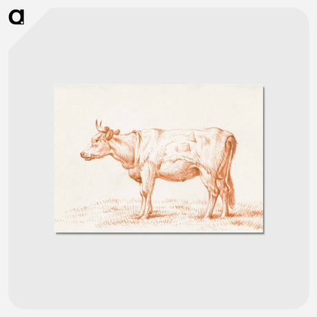 アートポストカード-Standing cow - ジャン ベルナール Postcard.