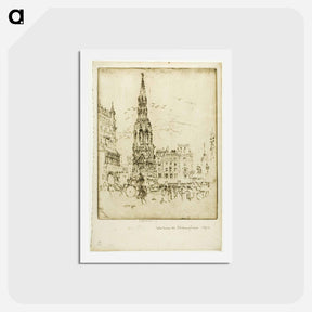 アートポストカード-The Elinor Cross, in Front of Charing Cross Railway Station
 - ジョセフ ペネル Postcard.