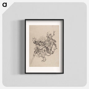 アートポスター-Katsushika Hokusai’s samurai, Album of Sketches - 葛飾 北斎 Poster.