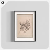 Katsushika Hokusai's samurai, Album of Sketches - Katsushika Hokusai Poster.