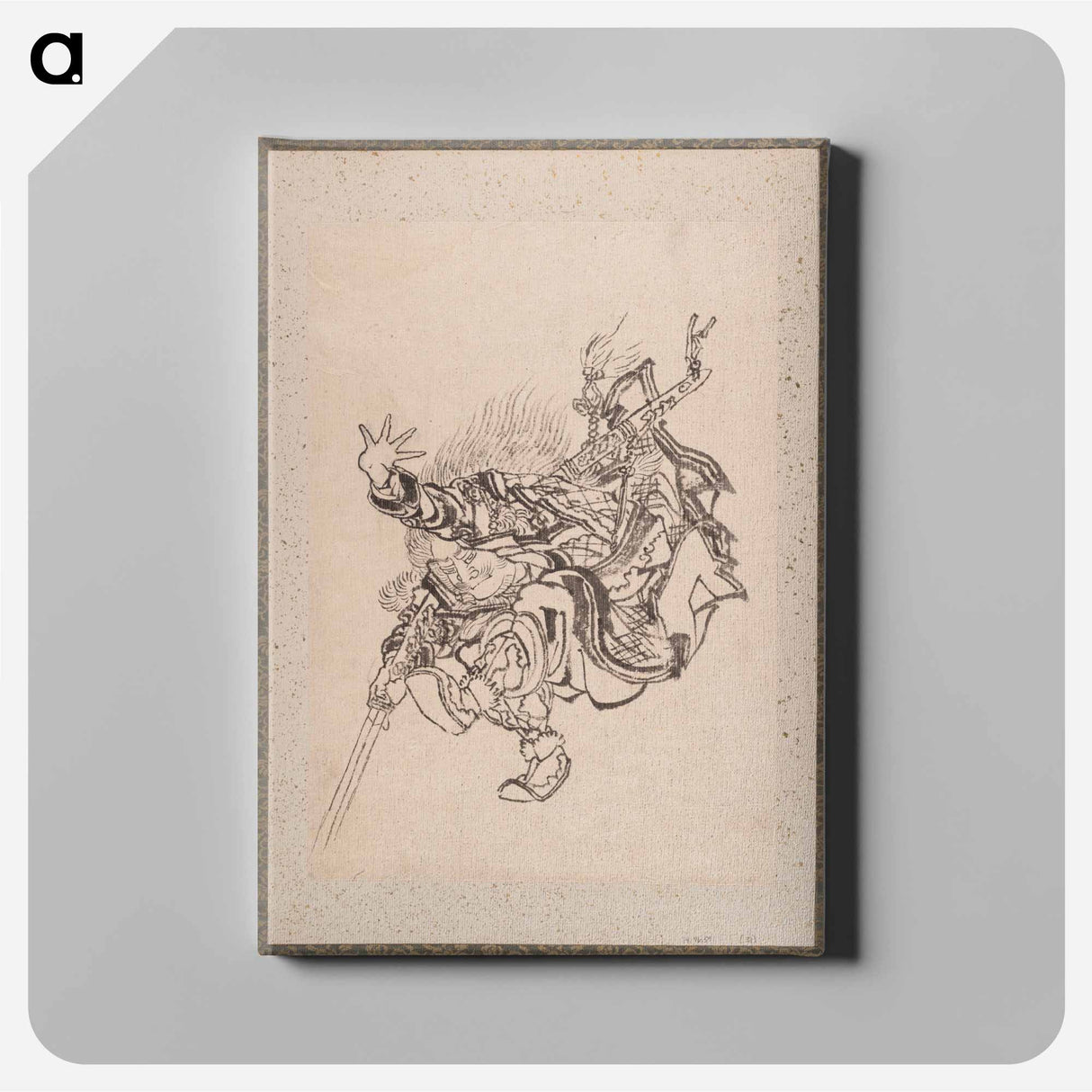 Katsushika Hokusai's samurai, Album of Sketches - Katsushika Hokusai Canvas.