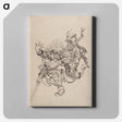アートパネル-Katsushika Hokusai’s samurai, Album of Sketches - 葛飾 北斎 Canvas.