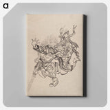 アートパネル-Katsushika Hokusai’s samurai, Album of Sketches - 葛飾 北斎 Canvas.