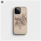 Katsushika Hokusai’s samurai, Album of Sketches - 葛飾 北斎 Phone Case.