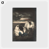 アートポストカード-Nurse with Soldier and Horse
 - 国立医学図書館 Postcard.