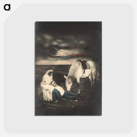 アートポストカード-Nurse with Soldier and Horse
 - 国立医学図書館 Postcard.
