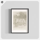 And He Discerns an Arid, Knoll-Covered Plain - オディロン ルドン Poster.