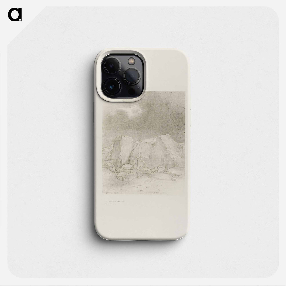 And He Discerns an Arid, Knoll-Covered Plain - Odilon Redon Phone Case.