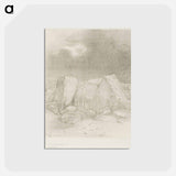 アートポストカード-And He Discerns an Arid, Knoll-Covered Plain - オディロン ルドン Postcard.