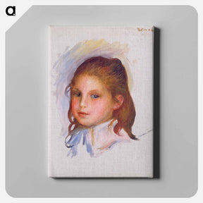 アートパネル-Child with Brown Hair - ピエール オーギュスト ルノワール Canvas.