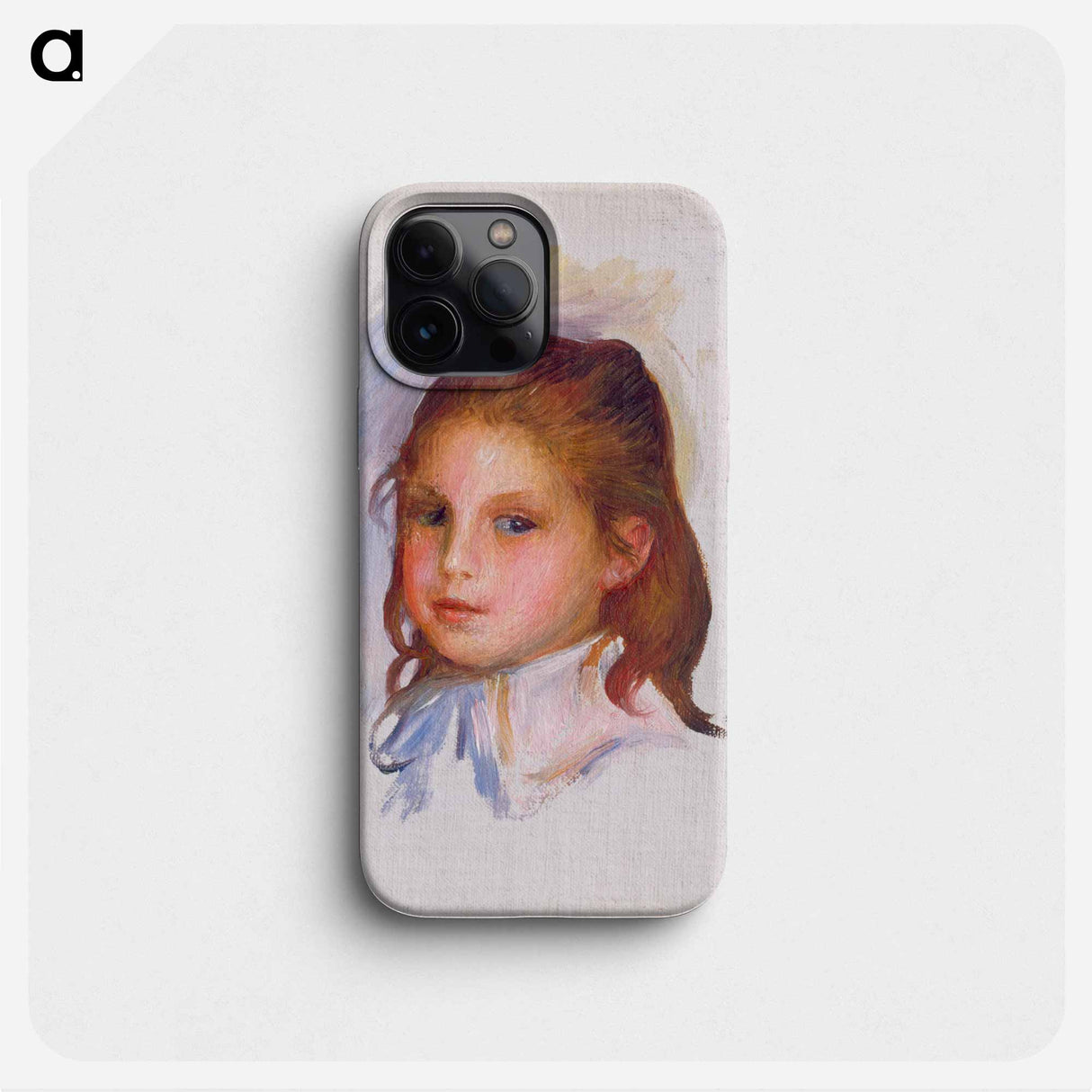 Child with Brown Hair - ピエール オーギュスト ルノワール Phone Case.