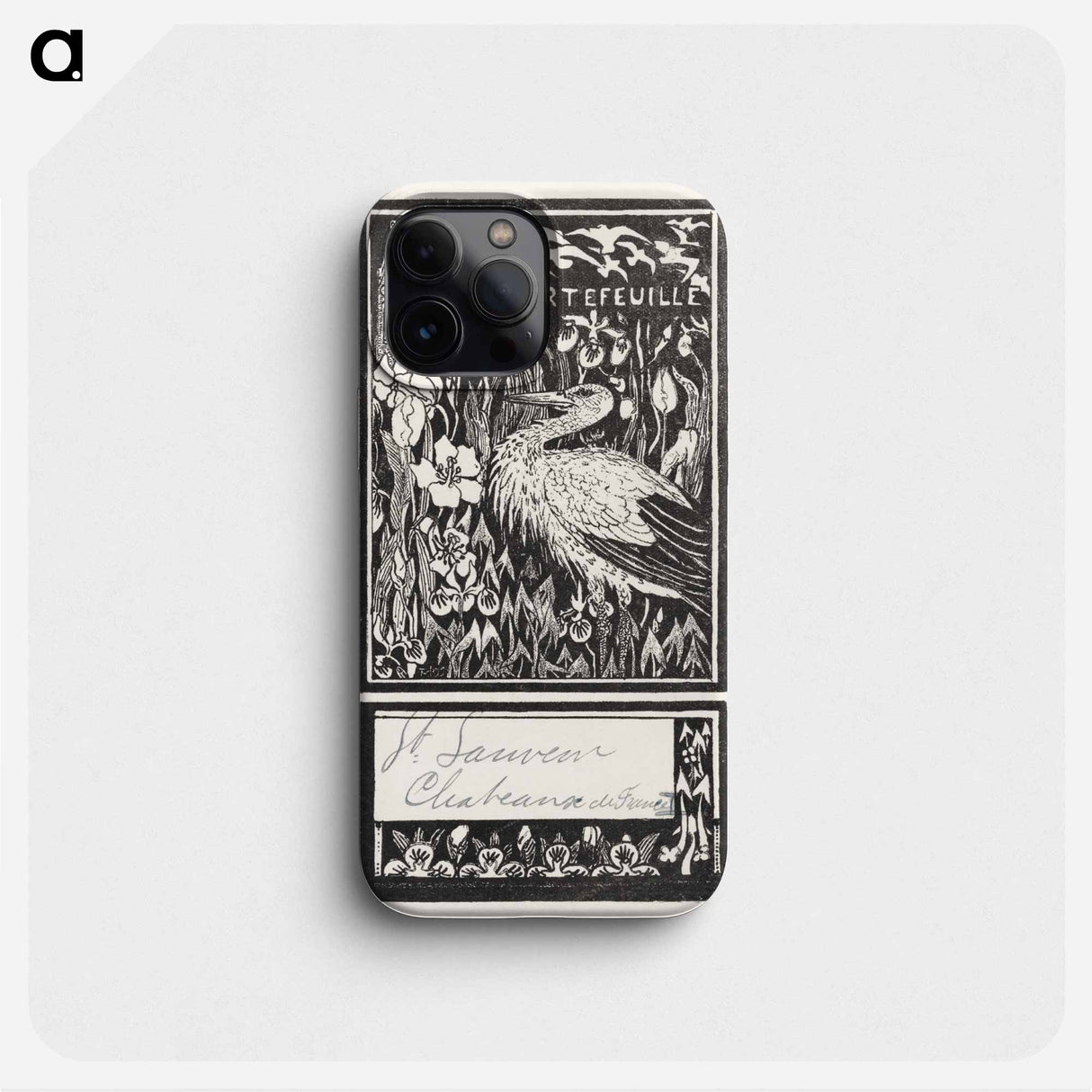 Etiket met ooievaar - テオ ヴァン ホイテマ Phone Case.