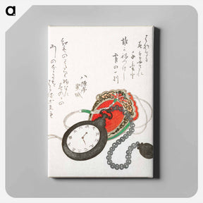 アートパネル-Western Pocket Watch From the Spring Rain Collection, vol. 3
 - 歌川 広重 Canvas.