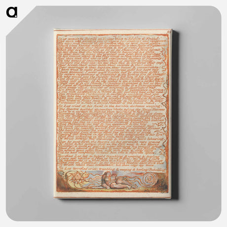 アートパネル-Jerusalem, Plate 91, "It is easier to forgive an enemy...." - ウィリアム ブレイク Canvas.