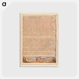 アートポストカード-Jerusalem, Plate 91, "It is easier to forgive an enemy...." - ウィリアム ブレイク Postcard.