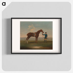 アートポスター-One of Four Portraits of Horses - a Chestnut Horse (? Old Partner) held by a Groom
 - イェール大学アートギャラリー Poster.