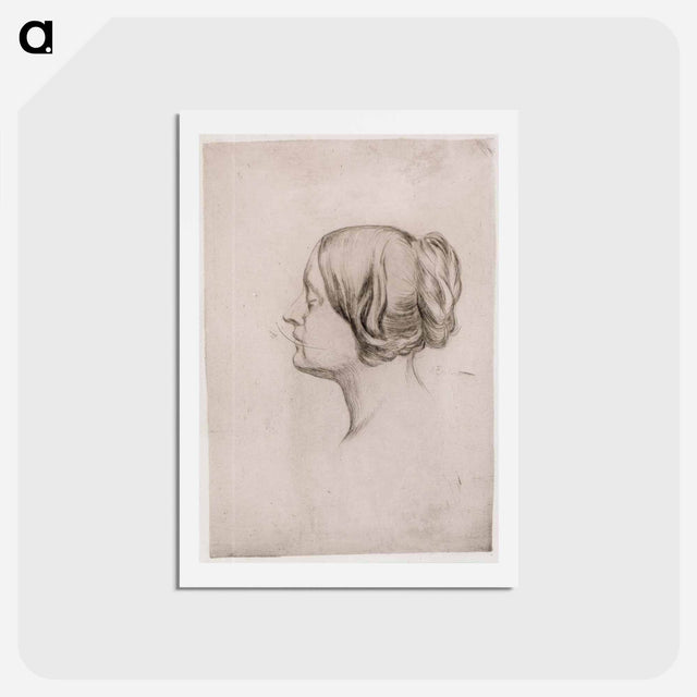 アートポストカード-Head of a woman - アルバート エーデルフェルト Postcard.