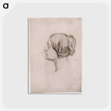 アートポストカード-Head of a woman - アルバート エーデルフェルト Postcard.