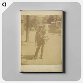 アートパネル-Italian Statue Vendor
 - ウジェーヌ アジェ Canvas.