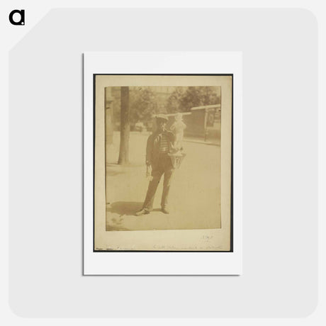 アートポストカード-Italian Statue Vendor
 - ウジェーヌ アジェ Postcard.